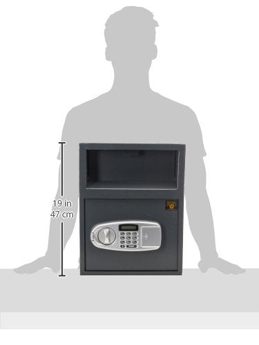 PARAGON LOCK & SAFE Digital Depository Safe – Electronic Drop Box with Keypad, 2 Manual Override Keys – Deposit Cash Easily – For Home or Business