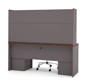 Bestar Credenza Desk with Two pedestals and Hutch - Connexion