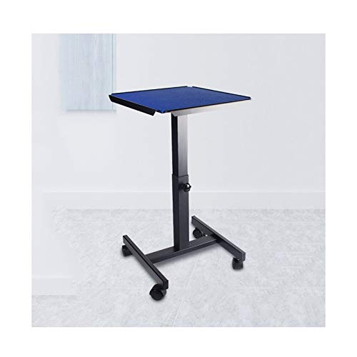 Mobile Projector and Laptop Stand, Rolling Cart with Tray - Heavy Duty, Height Adjustable Presentation Trolley for Projectors - Black