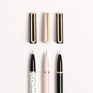 U Brands ‘The Catalina’ Felt Tip Pen, Dots and Stripes, 0.7mm, Black Ink, 12-Pack