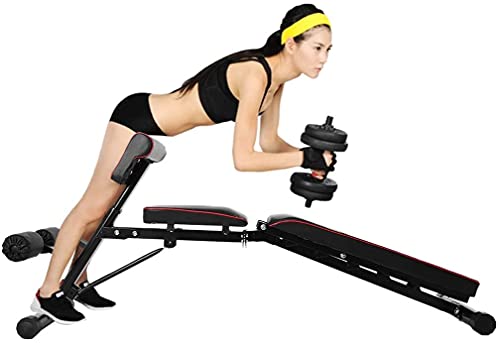 CJGJX Men's and Women's Fitness Weight Bench for Full Body Workout,Foldable Bench Press Fitness Core Strength Training Equipment,Home/Gym Height Adjustable Incline Decline Dumbbell Bench