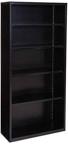 Lorell LLR41291 Fortress Series Steel Book Case, Black