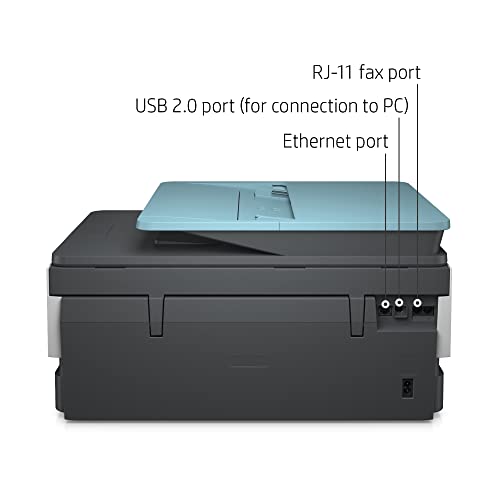 HP OfficeJet Pro 8028eB All-in-One Wireless Color Inkjet Printer for Home Office, Blue - Print Scan Copy Fax - 20 ppm, 4800 x 1200 dpi, 35-Sheet ADF, Automatic 2-Sided Printing