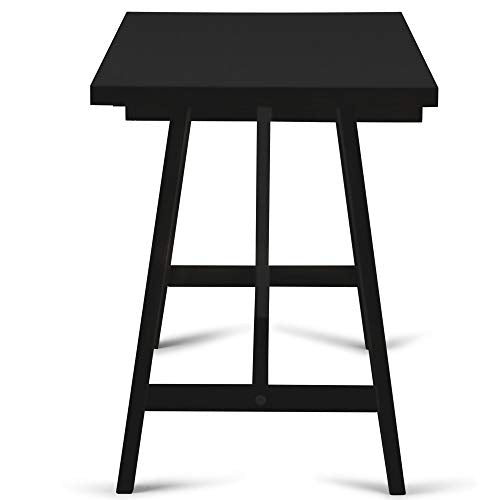 SIMPLIHOME Dylan SOLID WOOD Modern Industrial 60 inch Wide Home Office Desk, Writing Table, Workstation, Study Table Furniture in Black