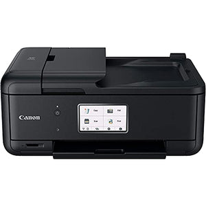 Canon Pixma TR8620 Wireless All-in-One Printer for Home Office w/Copy, Scanner, Fax, Mobile Print, Auto Document Feeder, Photo Printing Bundle with DGE USB Cable + Small Business Software Kit
