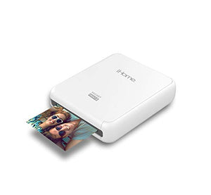 iHome® PocketPrint3™ Mobile Photo Printer, Square 3x3 inch Printouts (White)