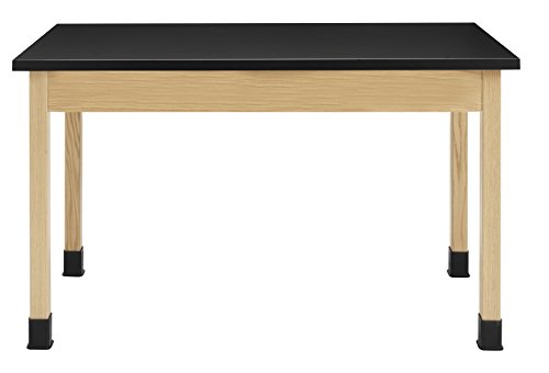 Diversified Woodcrafts UV Finish Solid Oak Wood Table with Book Compartment, 60" x 30" x 30
