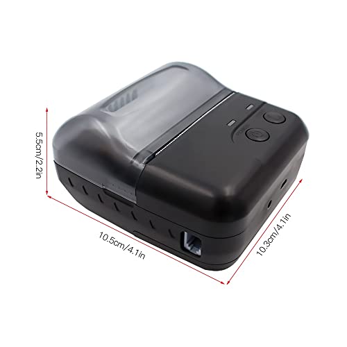 80mm Mini Thermal Printer Receipt Printer USB BT Connection ESC/POS Command Compatible with Windows Android iOS
