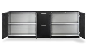 Zuri Furniture Reagan Modern Black Storage & Filing Cabinet Credenza