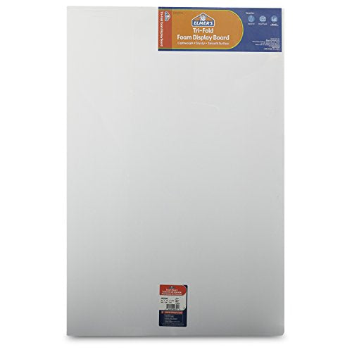 Elmer's Tri-Fold Premium Foam Display Board, White, 36x48 Inch (Pack of 12)