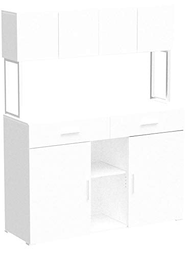 Monarch Specialties White Hollow-Core Office Storage Credenza, 48-Inch