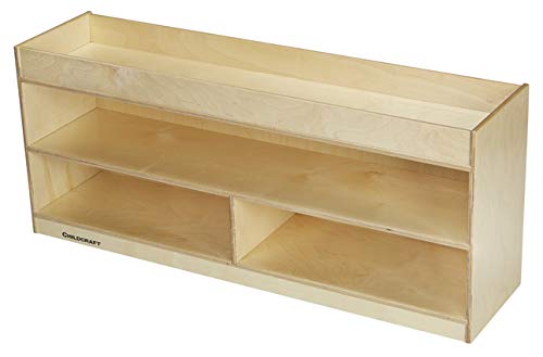 Childcraft Narrow Storage Unit with Well Top, 3 Compartments