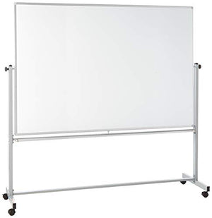 Offex 72"W x 48"H Double Sided Mobile Magnetic Whiteboard