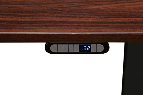 ApexDesk FX60ENW Flex Series 60" Electric Height Adjustable Standing Desk w/, Memory Preset Controller, English Walnut Top and Black Frame