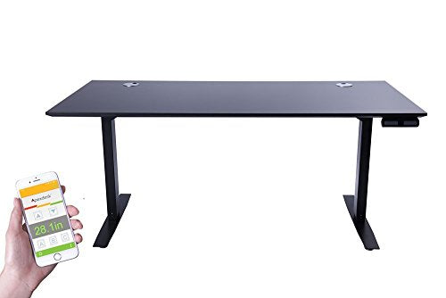 ApexDesk Flex Pro Series 66" Standing Desk Base & Top with Bluetooth Function (Memory Controller, Black Base + Black Top)