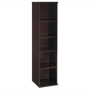 (Set of 2) 5 Shelf Bookcase in Mocha Cherry