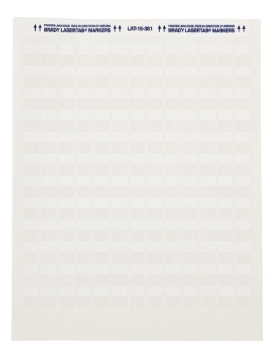 Brady LAT-27-361-1 1.875" Width x 3.167" Height, B-361B Self-Laminating Polyester, Matte Finish White/Translucent Laser Printable Label (Pack of 1,000)