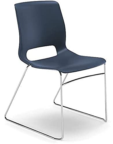 HON Motivate Seating High-Density Stacking Chair, Regatta/Chrome, 4/Carton