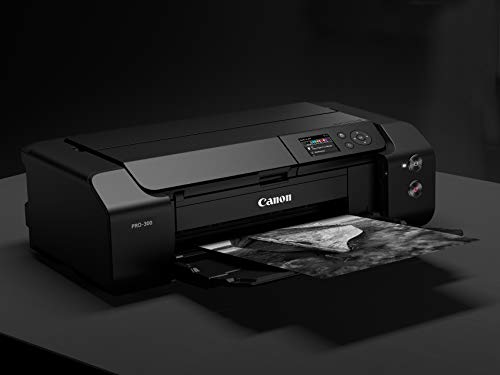 Canon imagePROGRAF PRO-300 Wireless Color Wide-Format Printer, Prints up to 13"X 19", 3.0" LCD Screen with Profession Print & Layout Software and Mobile Device Printing, Black