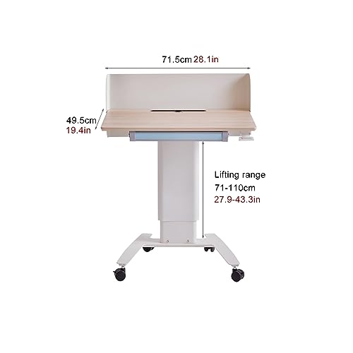 YUZES Mobile Laptop Lectern Podium Stand with Wheels
