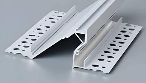 HISANDUK 16-Pack Plaster-in Trimless Recessed LED Aluminum Channel with Black Cover