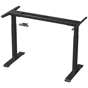 Dual Motor Electric Standing Desk Frame, Electric Sit Stand Desk Base with Adjustable Height, Adjustable Width and 3 Memory Preset Button Controller, Only Frame, Black