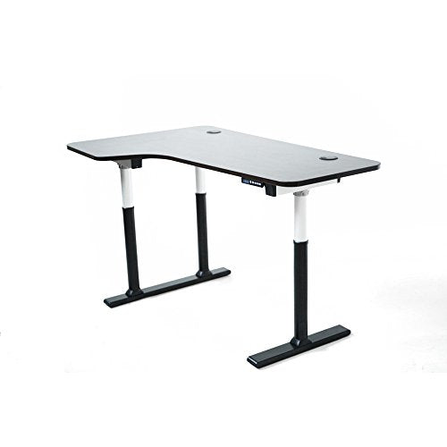 ApexDesk 3ESS-M-LFT Vortex Series 6-Button Electric Height Adjustable Sit to Stand 3-Leg Corner Desk, Espresso