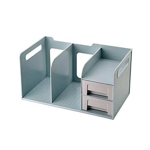 DYCSY Desktop Multifunctional Bookshelf Storage Rack Office Drawer Type File Shelf Holder Creative Book Stand