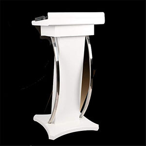Generic Lectern Podium Stand Solid Wood - White, for Church, Schools, Hotel & Restaurant