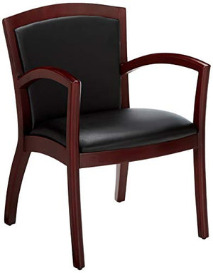 Lorell LLR20011 Arched Arms Guest Wood Chair, 35.63" Height X 24.02" Width X 25.2" Length