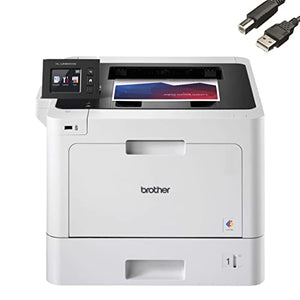 Brother Business Color Laser Printer, HL-L8360CDW, Wireless Networking, 31 ppm, 600 x 2400 dpi, 8.5 x 14, 2.7" Touchscreen LCD, Auto 2-Sided Printing, JAWFOAL Printer Cable