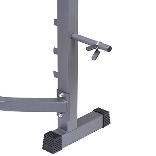 Body Champ BCB5860 Olympic Weight Bench with Preacher Curl, Leg Developer and Crunch Handle, Dark Gray/Black
