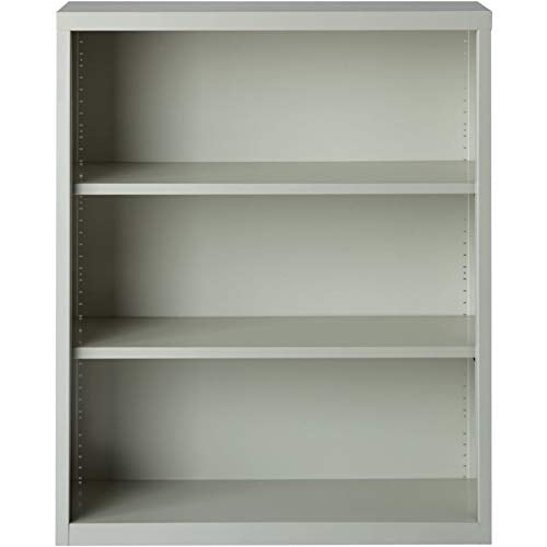 Lorell LLR41283 Fortress Series Steel Book Case, Light Gray
