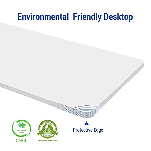 Flexispot EN1 48 x 30 Inch Electric Stand Up Desk Workstation, Ergonomic Memory Controller Standing Height Adjustable Whole-Piece Desk Top Base Primo(Gray Frame + 48" White Top)