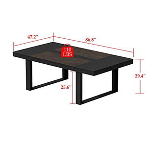 FAMAPY Modern Conference Table 7.2FT Rectangular for Office Meeting Room