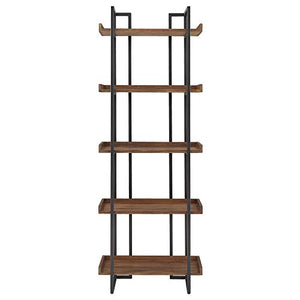 Inspire Q Corey Rustic Brown Etagere Bookcases by Modern 26-Inch Wide Bookcase