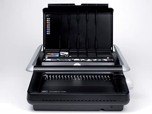 GBC CombBind C340 Binding Machine, 25 Sheet Punch Capacity, 450 Sheet Binding Capacity, A3/A4/A5, Black - 4400420