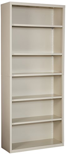 Lorell LLR41293 Fortress Series Steel Book Case, Putty