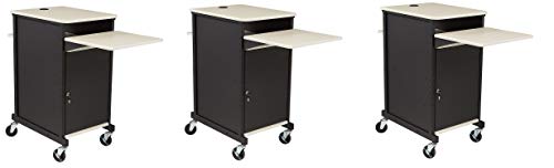 Oklahoma Sound PRC-400 Jumbo Presentation Cart, Ivory Woodgrain, 33"x21"x40" (Pack of 3)