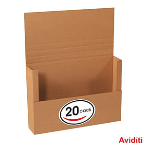 Aviditi Brown Kraft Jumbo Mailing Boxes, 32 x 22 x 6 Inches, Pack of 20, Jumbo Easy-Fold, Crush-Proof, for Shipping, Mailing and Storing