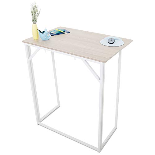 Joy Folding Standing Desk by Stand Steady | Compact Stand Up Desk for Home Office | Space-Saving Foldable Workstation with Modern Wood Print | Easy Assembly (Maple / 35 in x 23 in)