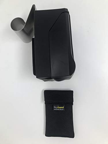 KeyGuard PRO Hanging Lock Box & Faraday Bag - Portable Punch Button Combination Lockbox to Hang on Car Windows and More - Portable Faraday Pouch for Key Fobs and Small Devices - SL-591-CVR - 4 Pack