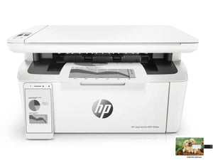 HP Laserjet Pro M28W Wireless All-in-One Monochrome Laser Printer, Ethernet, Print speeds up to 18/19 ppm, Print Scan Copy, Auto-On/Auto-Off, White, 32GB Tela USB Card