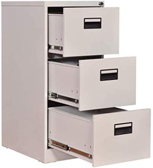 SHABOZ Large-Capacity File Cabinet with Anti-Theft Lock - White
