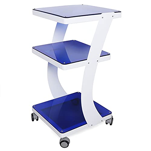 DYRABREST 3 Tier Steel Rolling Utility Cart Beauty Salon Trolley Stand Carts