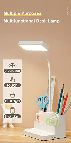 Table Lamp LED Desk Lamp with Pen Holder Function - Rechargeable USB Night Light