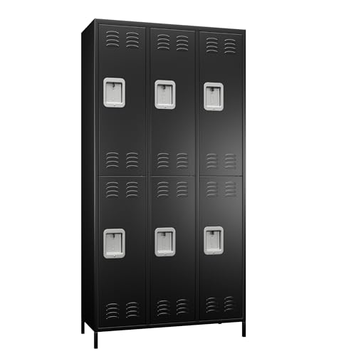 Aobabo 6-Door Metal Storage Locker Cabinet for Office Gym Bedroom Dormitory