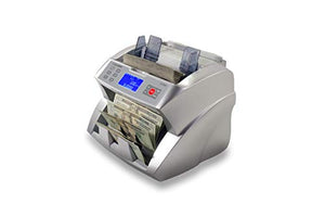 SILVER By AccuBANKER S3500 Flex Bill Counter - High Speed Money Counter Machine w/ 3 Counterfeit Detection Methods UV/MG/DD- Sorted Cash only- Count Number of Bills & Calculate Value per Denomination