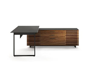BDI Furniture Corridor Office L-Shaped Desk Natural Walnut