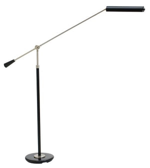 House of Troy Lighting Grand Piano LED Floor Lamp, Black/Satin Nickel - PFLED-527
